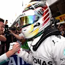 Race winner Lewis Hamilton (GBR) Mercedes AMG F1 celebrates in parc ferme. Formula One World Championship, Rd5, Spanish Grand Prix, Race, Barcelona, Spain, Sunday, 11 May 2014. © Sutton Images