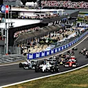 Felipe Massa (BRA) Williams FW36 leads at the start of the race. Formula One World Championship, Rd8, Austrian Grand Prix, Race, Spielberg, Austria, Sunday, 22 June 2014. © Sutton Images