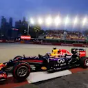 Sebastian Vettel (GER) Red Bull Racing RB10. Formula One World Championship, Rd14, Singapore Grand Prix, Marina Bay Street Circuit, Singapore, Qualifying, Saturday, 20 September 2014