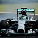 Nico Rosberg (GER) Mercedes AMG F1 W05 locks up under braking. Formula One World Championship, Rd18, Brazilian Grand Prix, Practice, Sao Paulo, Brazil, Friday, 7 November 2014