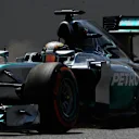 Lewis Hamilton (GBR) Mercedes AMG F1 W05 pushes the limits and goes off track during qualifying. Formula One World Championship, Rd5, Spanish Grand Prix, Qualifying, Barcelona, Spain, Saturday, 10 May 2014