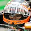 Nico Hulkenberg (GER) Force India VJM07. Formula One World Championship, Rd3, Bahrain Grand Prix, Practice, Bahrain International Circuit, Sakhir, Bahrain, Friday, 4 April 2014