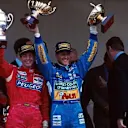 L to R: Gerhard Berger 3rd, Martin Brundle 2nd and winner Michael Schumacher Monaco GP, 15 May 1994