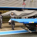The Sauber C33 of Adrian Sutil (GER) is returned to the pit lane on a transporter after he span backwards into the gravel at the final chicane. Formula One Testing, Jerez, Spain, Day Four, Friday, 31 January 2014 © Sutton Images. No reproduction without permission