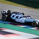 Pierre Gasly of France and Scuderia AlphaTauri performs during the filming day in Misano, Italy on