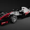 2018: First to reveal their new livery, Haas brought back white for the 2018 VF-18, which featured the new halo, and lost the sharkfin cover and T-wing in accordance to the new regulations.