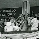 Carlos Reutemann was called up to celebrate by President Juan Peron after the Argentine Grand Prix, 1974.