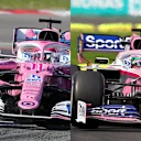 On the left, the 2020 nose, with last year's car on the right