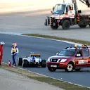 Felipe Nasr, Sauber, stops on track