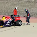Sebastian Vettel (GER) Red Bull Racing RB10 stops out on track. Formula One Testing, Day One, Bahrain International Circuit, Sakhir, Bahrain, Wednesday, 19 February 2014 © Sutton Images. No reproduction without permission