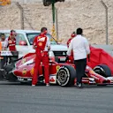 Kimi Raikkonen (FIN) Ferrari F14 T stops on track. Formula One Testing, Day One, Bahrain International Circuit, Sakhir, Bahrain, Thursday, 27 February 2014 © Sutton Images. No reproduction without permission
