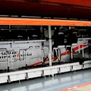 Force India pit wall gantry in the garage at Formula One Testing, Day Two, Barcelona, Spain, Tuesday 23 February 2016. © Sutton Motorsport Images