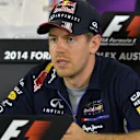 Sebastian Vettel (GER) Red Bull Racing in the Press Conference. Formula One World Championship, Rd1, Australian Grand Prix, Preparations, Albert Park, Melbourne, Australia, Thursday, 13 March 2014 © Sutton Images. No reproduction without permission
