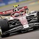 IMOLA - Guanyu Zhou (24) driving the Alfa Romeo C40 during the F1 Grand Prix of Emilia Romagna at Autodromo Enzo e Dino Ferrari on April 24, 2022 in Imola, Italy. REMKO DE WAAL (Photo by ANP via Getty Images)
