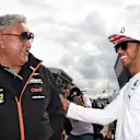 Dr. Vijay Mallya (IND) Force India Formula One Team Owner and Lewis Hamilton (GBR) Mercedes AMG F1.
Formula One World Championship, Rd9, British Grand Prix, Qualifying, Silverstone, England, Saturday 5 July 2014.