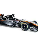 The new livery on the Force India VJM07 at the Sahara Force India 2015 Team Launch, Museo Soumaya, Mexico City, Mexico, 21 January 2015. ©Force India
