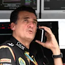 Federico Gastaldi (ARG) Lotus F1 Team Deputy Team Principal on the pit wall gantry © Sutton Motorsport Images