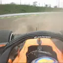 FP1: Rare error sees Alonso slide his McLaren into the gravel