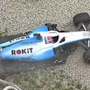 FP3: Turn 4 crash for Russell ends session