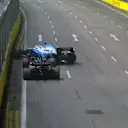 Singapore GP: Russell tipped into the wall by Grosjean collision