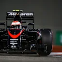 Jenson Button (GBR) McLaren MP4-30 at Formula One World Championship, Rd19, Abu Dhabi Grand Prix, Practice, Yas Marina Circuit, Abu Dhabi, UAE, Friday 27 November 2015. © Sutton Motorsport Images