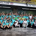 Race winner Nico Rosberg (GER) Mercedes AMG F1 celebrates with Lewis Hamilton (GBR) Mercedes AMG F1, Thomas Weber (GER) Member of the Board of Management of Daimler AG Group and the team at Formula One World Championship, Rd19, Abu Dhabi Grand Prix, Race, Yas Marina Circuit, Abu Dhabi, UAE, Sunday 29 November 2015. © Sutton Motorsport Images