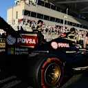 Pastor Maldonado (VEN) Lotus E23 Hybrid on the grid at Formula One World Championship, Rd19, Abu Dhabi Grand Prix, Race, Yas Marina Circuit, Abu Dhabi, UAE, Sunday 29 November 2015. © Sutton Motorsport Images