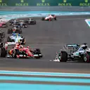 Lewis Hamilton (GBR) Mercedes AMG F1 W06 at the start of the race at Formula One World Championship, Rd19, Abu Dhabi Grand Prix, Race, Yas Marina Circuit, Abu Dhabi, UAE, Sunday 29 November 2015. © Sutton Motorsport Images