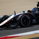 Sergio Perez (MEX) Force India VJM08 at Formula One World Championship, Rd4, Bahrain Grand Prix Practice, Bahrain International Circuit, Sakhir, Bahrain, Friday 17 April 2015. © Sutton Motorsport Images