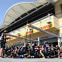 Red Bull Racing pit stop practice at Formula One World Championship, Rd4, Bahrain Grand Prix Preparations, Bahrain International Circuit, Sakhir, Bahrain, Thursday 16  April 2015. © Sutton Motorsport Images