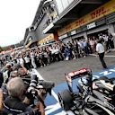 Parc ferme celebrations at Formula One World Championship, Rd11, Belgian Grand Prix, Race, Spa Francorchamps, Belgium, Sunday 23 August 2015. © Sutton Motorsport Images