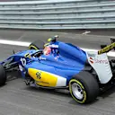 Felipe Nasr (BRA) Sauber C34 at Formula One World Championship, Rd18, Brazilian Grand Prix, Qualifying, Interlagos, Sao Paulo, Brazil, Saturday 14 November 2015. © Sutton Motorsport Images