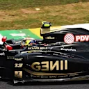 Pastor Maldonado (VEN) Lotus E23 Hybrid with #PrayForParis at Formula One World Championship, Rd18, Brazilian Grand Prix, Race, Interlagos, Sao Paulo, Brazil, Sunday 15 November 2015. © Sutton Motorsport Images