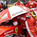 Sebastian Vettel (GER) Ferrari SF15-T on the grid at Formula One World Championship, Rd18, Brazilian Grand Prix, Race, Interlagos, Sao Paulo, Brazil, Sunday 15 November 2015. © Sutton Motorsport Images