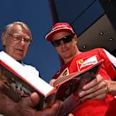 Tyler Alexander (USA) and Kimi Raikkonen (FIN) Ferrari at Formula One World Championship, Rd9, British Grand Prix, Qualifying, Silverstone, England, Saturday 4 July 2015. © Sutton Motorsport Images