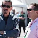Guenther Steiner (ITA) Haas team principal and Zak Brown (USA) Founder & CEO Just Marketing International at Formula One World Championship, Rd7, Canadian Grand Prix, Qualifying, Montreal, Canada, Saturday 6 June 2015. © Sutton Motorsport Images