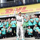 Second placed Nico Rosberg (GER) Mercedes AMG F1 celebrates with the team at Formula One World Championship, Rd7, Canadian Grand Prix, Race, Montreal, Canada, Sunday 7 June 2015. © Sutton Motorsport Images