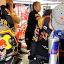 Max Verstappen (NDL) Scuderia Toro Rosso and Carlos Sainz jr (ESP) Scuderia Toro Rosso at Formula One World Championship, Rd10, Hungarian Grand Prix, Practice, Hungaroring, Hungary, Friday 24 July 2015. © Sutton Motorsport Images