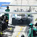 Lewis Hamilton (GBR) Mercedes AMG F1 W06 pits for a new front wing at Formula One World Championship, Rd10, Hungarian Grand Prix, Race, Hungaroring, Hungary, Sunday 26 July 2015. © Sutton Motorsport Images