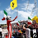 Race winner Sebastian Vettel (GER) Ferrari celebrates in parc ferme at Formula One World Championship, Rd10, Hungarian Grand Prix, Race, Hungaroring, Hungary, Sunday 26 July 2015. © Sutton Motorsport Images