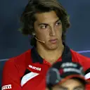 Roberto Merhi (ESP) Marussia in the press conference at Formula One World Championship, Rd10, Hungarian Grand Prix, Preparations, Hungaroring, Hungary, Thursday 23 July 2015. © Sutton Motorsport Images