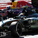 Sergio Perez (MEX) Force India VJM08 battles with Daniel Ricciardo (AUS) Red Bull Racing RB11 for position at Formula One World Championship, Rd12, Italian Grand Prix, Race, Monza, Italy, Sunday 6  September 2015. © Sutton Motorsport Images