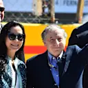 Jean Todt (FRA) FIA President and his wife Michelle Yeoh (MAL) on the grid at Formula One World Championship, Rd12, Italian Grand Prix, Race, Monza, Italy, Sunday 6  September 2015. © Sutton Motorsport Images