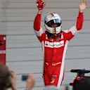 Sebastian Vettel (GER) Ferrari celebrates in parc ferme at Formula One World Championship, Rd14, Japanese Grand Prix, Race, Suzuka, Japan, Sunday 27 September 2015. © Sutton Motorsport Images