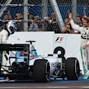 Race winner Nico Rosberg (GER) Mercedes AMG F1 and Valtteri Bottas (FIN) Williams FW37 celebrate in parc ferme at Formula One World Championship, Rd17, Mexican Grand Prix, Race, Circuit Hermanos Rodriguez, Mexico City, Mexico, Sunday 1  November 2015. © Sutton Motorsport Images