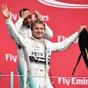 Race winner Nico Rosberg (GER) Mercedes AMG F1 celebrates on the podium at Formula One World Championship, Rd17, Mexican Grand Prix, Race, Circuit Hermanos Rodriguez, Mexico City, Mexico, Sunday 1  November 2015. © Sutton Motorsport Images