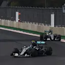 Nico Rosberg (GER) Mercedes AMG F1 W06 leads Lewis Hamilton (GBR) Mercedes AMG F1 W06 at Formula One World Championship, Rd17, Mexican Grand Prix, Race, Circuit Hermanos Rodriguez, Mexico City, Mexico, Sunday 1  November 2015. © Sutton Motorsport Images