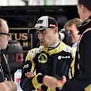 Pastor Maldonado (VEN) Lotus with Mark Slade (GBR) Lotus F1 Race Engineer and Federico Gastaldi (ARG) Lotus F1 Team Deputy Team Principal at Formula One World Championship, Rd15, Russian Grand Prix, Practice, Sochi Autodrom, Sochi, Krasnodar Krai, Russia, Friday 9 October 2015. © Sutton Motorsport Images