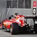 Kimi Raikkonen (FIN) Ferrari SF15-T in parc ferme at Formula One World Championship, Rd15, Russian Grand Prix, Qualifying, Sochi Autodrom, Sochi, Krasnodar Krai, Russia, Saturday 10 October 2015. © Sutton Motorsport Images