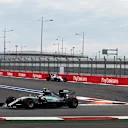 Nico Rosberg (GER) Mercedes AMG F1 W06 leads Lewis Hamilton (GBR) Mercedes AMG F1 W06 at Formula One World Championship, Rd15, Russian Grand Prix, Race, Sochi Autodrom, Sochi, Krasnodar Krai, Russia, Sunday 11 October 2015. © Sutton Motorsport Images